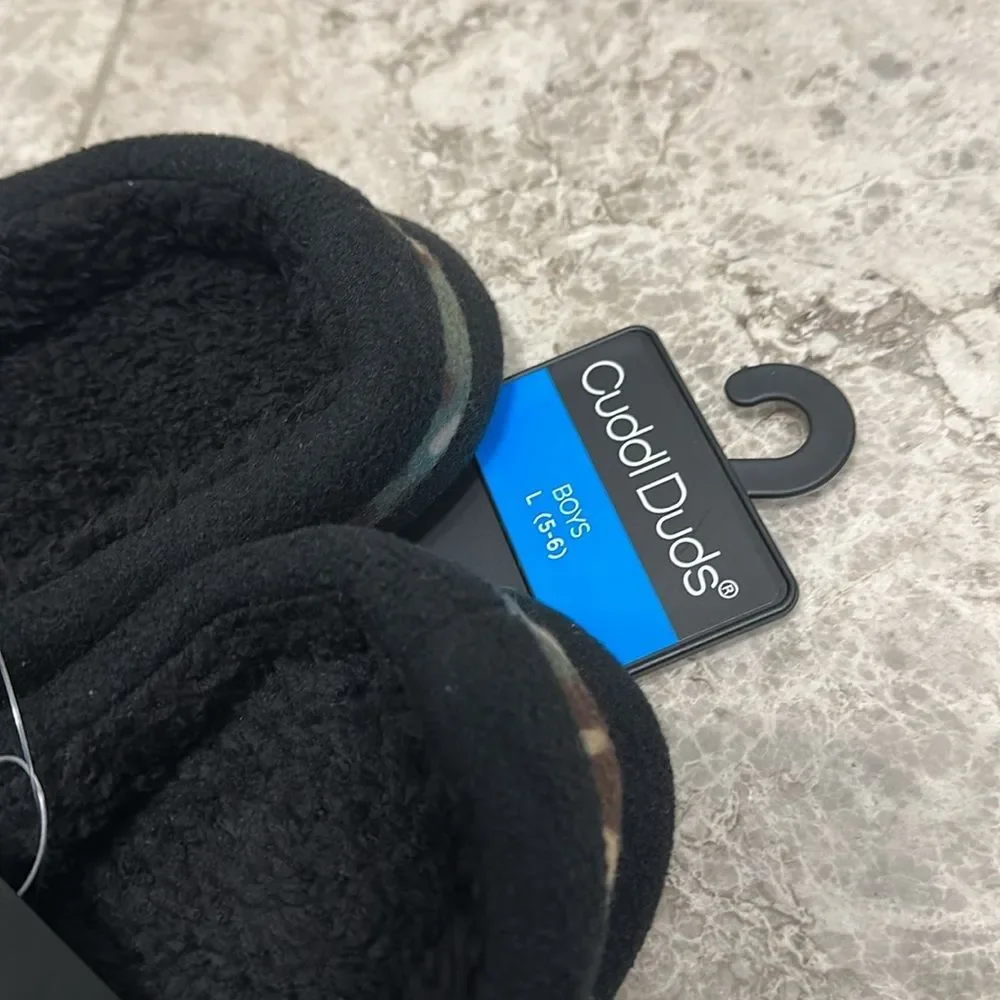 Cuddl Duds Camo Fleece Clog Slipper NEW L (5-6)